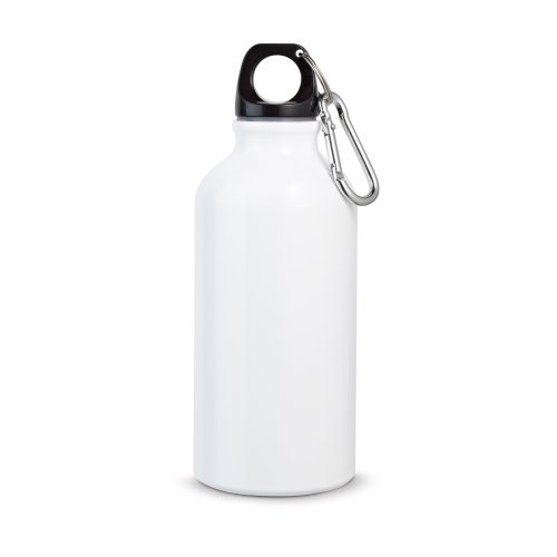 LANDSCAPE S. Hliníková športová fľaša s karabínou 400 ml