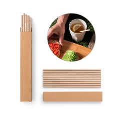 LAMONE. Set 10 slamiek z kraftovaného papiera
