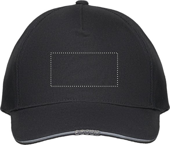 5 panelová 220g bavlněná čepice - Umiestnenie potlače: FRONT, Typ potlače: Sítotiskový transfer (max. 8 fareb, 40x80mm), Počet farieb potlače: 1 farba, Počet kusov: 1000
