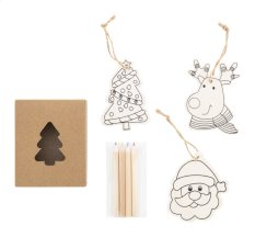 Oppland vánoční ozdoby na vybarvení na stromeček