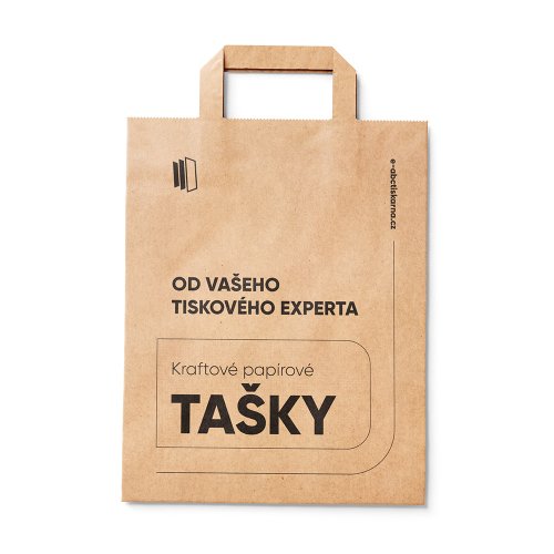 Kraftové papierové tašky | hnedé | ploché ucho