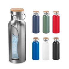 RAGNAR. Dvojstenná vákuovo izolovaná fľaša z nehrdzavejúcej ocele (36% recyklace) 570 ml