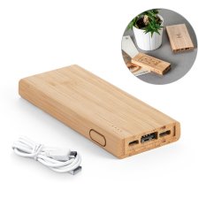 KOHN. Prenosiva baterija kapaciteta 5'000 mAh od bambusa