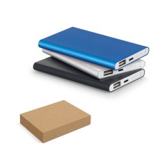MARCET. Tanka prenosiva baterija od recyklovaného hliníka (100 % rAL) a recyklovaného ABS (100 % rABS) kapaciteta 4'000 mAh