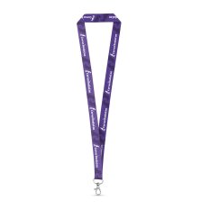 WINDSOR. Sublimačný lanyard z recyklovaného polyesteru (100 % rPET) s karabínou