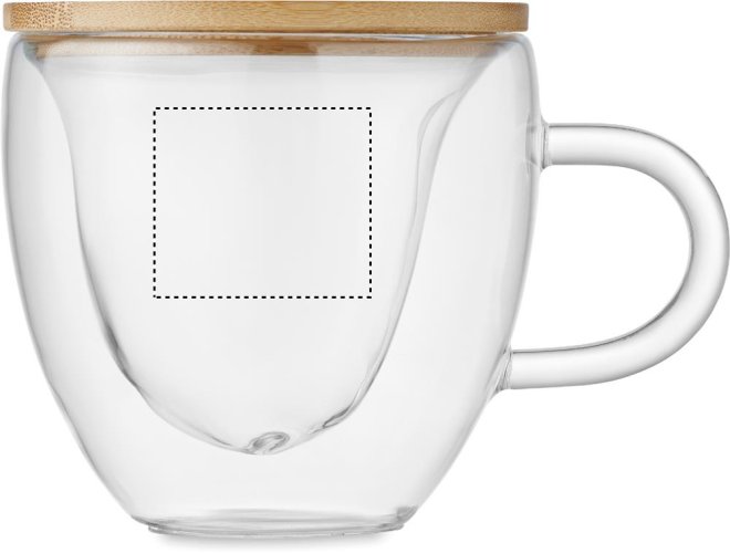 Skleněný hrnek ve tvaru srdce