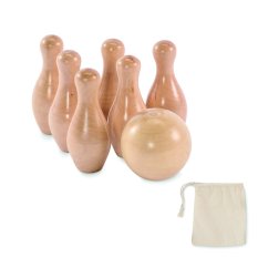 Mini bowlingová sada z borovico
