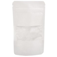 ZIP Doypack sáček | papírový bílý | s okénkem