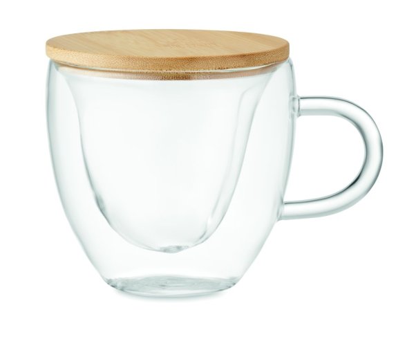 Skleněný hrnek ve tvaru srdce