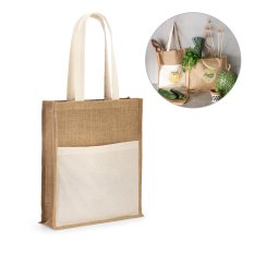 BRAGA. Jutová taška (240 g/m²) a kapsa ze 100% bavlny (140 gm²)