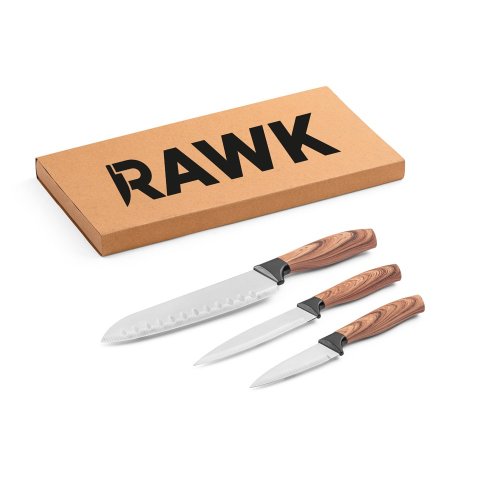 BAHARAT. Sada 3 kuchynských nožov s čepeľami z nehrdzavejúcej ocele a ergonomickými rukoväťami