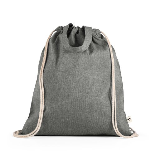 RISSANI. Taška so šnúrkou z recyklovanej bavlny (70 %) a polyester (30 % rPET) (140 g/m²)