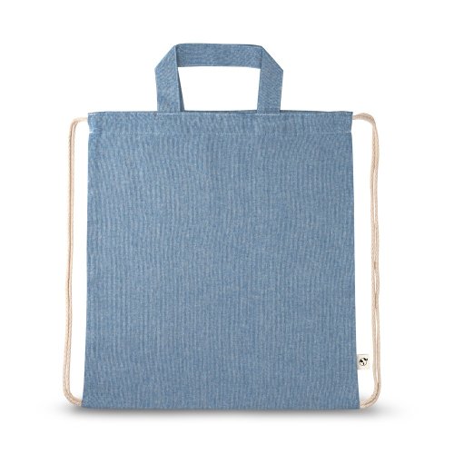 RISSANI. Taška so šnúrkou z recyklovanej bavlny (70 %) a polyester (30 % rPET) (140 g/m²)