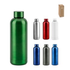 ODIN METTALIC. Fľaša z 90% recyklovanej nehrdzavejúcej ocele 550 mL