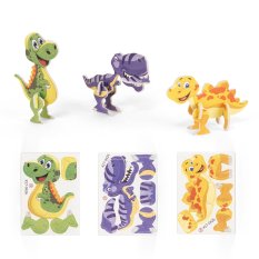 DINOSAURUS. 3D puzzle z papiera a EVA v tvare dinosaura