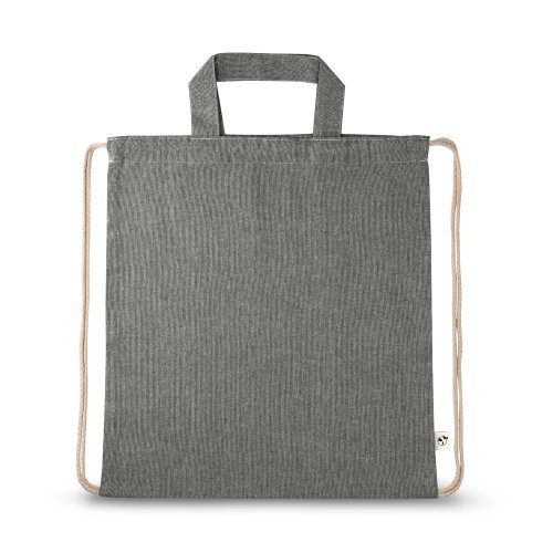 RISSANI. Taška so šnúrkou z recyklovanej bavlny (70 %) a polyester (30 % rPET) (140 g/m²)
