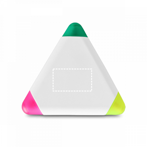 TRIAN. Zvýrazňovač PP ve tvaru trojúhelníku se třemi barvami