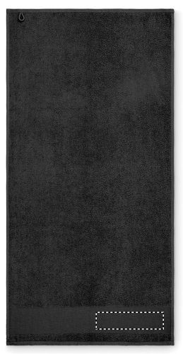 Bavlněný ručník na ruce - Umístění a max. velikost potisku: STRIP LEFT, 50x200mm, Typ potisku a počet barev: Sítotiskový transfer, 6 barev, Počet kusů: 2000