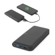 BECKER 10. 10 000 mAh power banka z recyklovaného ABS (100% rABS) s 15W superrýchlou bezdrôtovou nabíjačkou