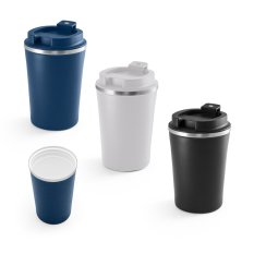 PHELPS CERAMIC. Cestovný hrnček z nehrdzavejúcej ocele s keramickou vnútornou povrchovou úpravou, 470 ml