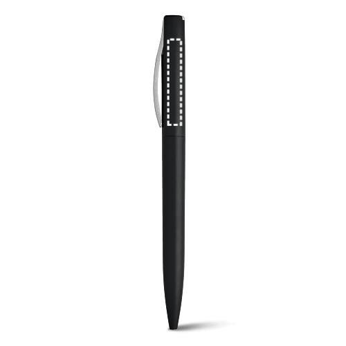 AROMA. ABS guľôčkové pero s otočným mechanizmom - Umiestnenie a max. veľkosť potlače: Horná časť, 40 x 6, Typ potlače a počet farieb: Tampontlač, 1 farba, Počet kusov: 200