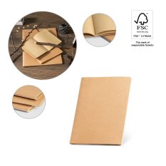 ALCOTT A5. Poznámkový blok vo formáte A5 s obalom z kartónu (250 g/m²) a obyčajných strán