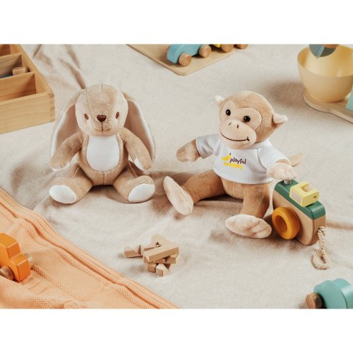 MONKY. Plyšová hračka ve tvaru opice s tričkem