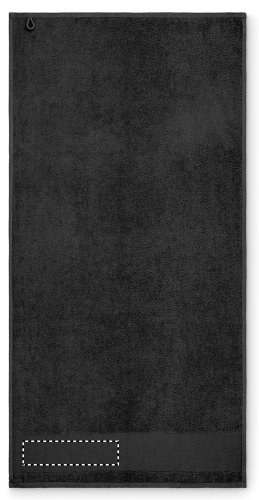 Bavlněný ručník na ruce - Umístění a max. velikost potisku: STRIP LEFT, 50x200mm, Typ potisku a počet barev: Sítotiskový transfer, 6 barev, Počet kusů: 2000