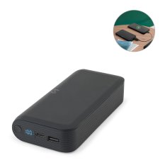 BECKER 20. 20 000 mAh power banka z recyklovaného ABS (100% rABS) s 15W superrýchlou bezdrôtovou nabíjačkou