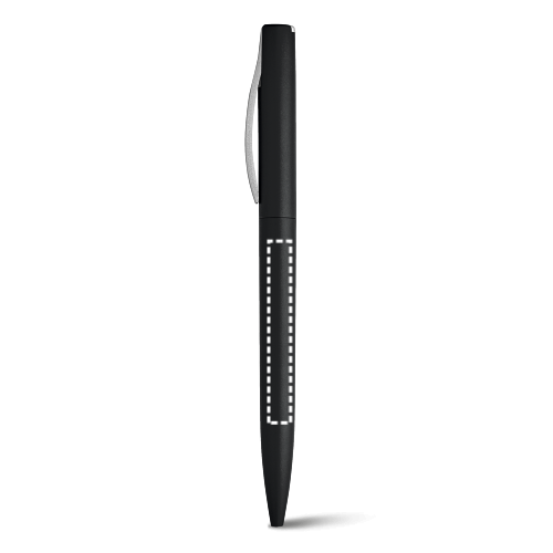 AROMA. ABS guľôčkové pero s otočným mechanizmom - Umiestnenie a max. veľkosť potlače: Horná časť, 40 x 6, Typ potlače a počet farieb: Tampontlač, 1 farba, Počet kusov: 200