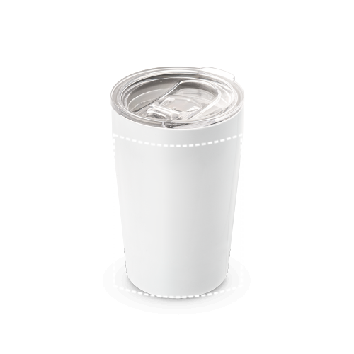 SLIDER. Dvojplášťový sublimačný cestovný pohár z nehrdzavejúcej ocele 380 mL