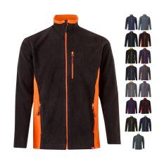 VL GERAS. Dvoubarevná fleecová bunda (220 g/m²) z polyesteru (100 %)