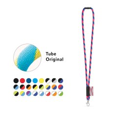 WISBECH. SET Lanyard TUBE Long (Ø 7 mm) s karabínou 9 mm a bezpečnostnou sponou Ø 7 mm