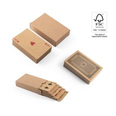 FISCHER. Balíček 54 klasických kariet v kraftovom papieri z materiálu, s certifikátom FSC™ a ďalších kontrolovaných materiálov