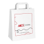 Kraftové papírové tašky | bílé | ploché ucho