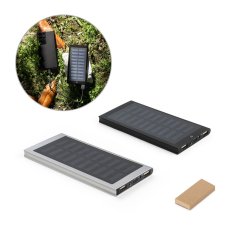 CLERK. 8 000 mAh power banka so solárnym panelom zo 100% recyklovaného hliníka
