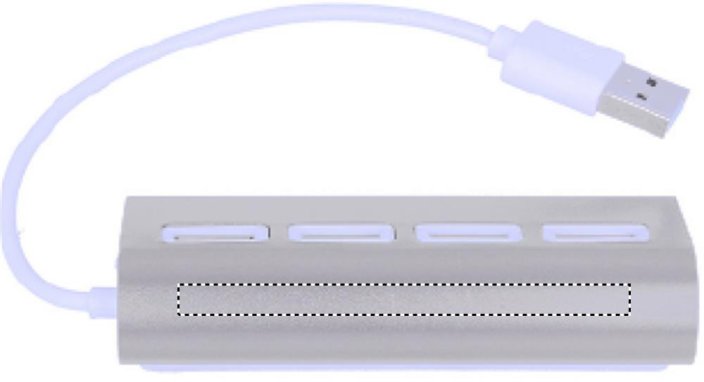 4 portový US hub - Typ potlače a počet farieb: Tamponový tisk, 1 barva, Umiestnenie a max. veľkosť potlače: TOP, 5x70mm, Počet kusov: 250