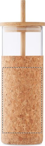 Sklenice v korku, s brčkem