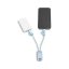 BERNERS. Superrychlý USB kabel 6v1 ve recyklovaného PET (100% rPET) - Umístění potisku: Horní část zadní strany, Typ potisku: Tampontisk (max. 4 barvy, 30 x 12mm), Počet barev potisku: 1 barva, Počet kusů: 25