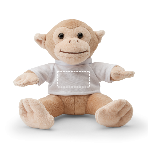 MONKY. Plyšová hračka ve tvaru opice s tričkem