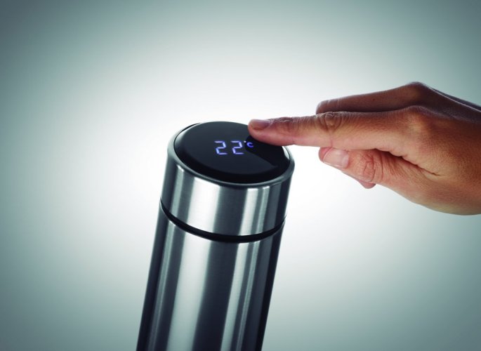 Láhev s dotykovým teploměrem