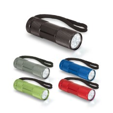 FLASHY. Hliníková svítilna s 9 LED diodami
