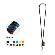 MANSFIELD. Dlhá šnúrka na kľúče NAUTIC (Ø 7 mm) s karabínou 9 mm a bezpečnostnou sponou Ø 7 mm