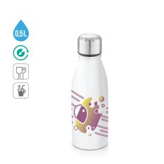 BILLY. Hliníková fľaša sublimačná a uzáver z nerezovej ocele 500 ml