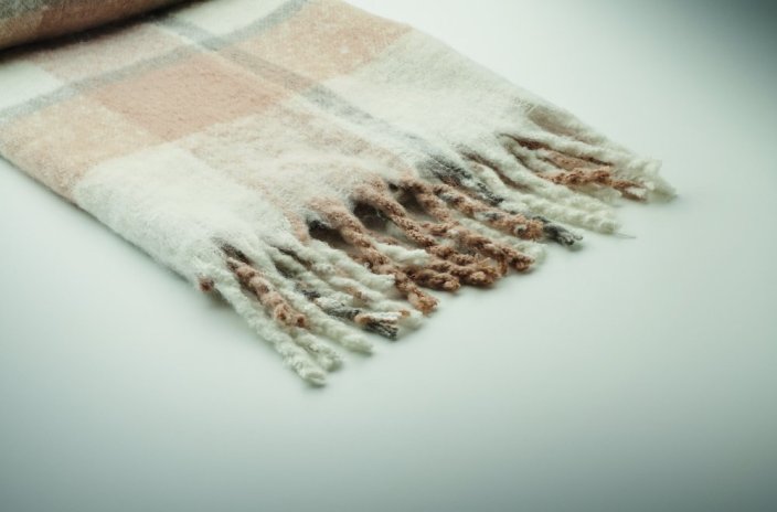 Kostkovaná mohérová deka