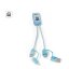 BERNERS. Superrychlý USB kabel 6v1 ve recyklovaného PET (100% rPET) - Umístění potisku: Horní část zadní strany, Typ potisku: Tampontisk (max. 4 barvy, 30 x 12mm), Počet barev potisku: 1 barva, Počet kusů: 25