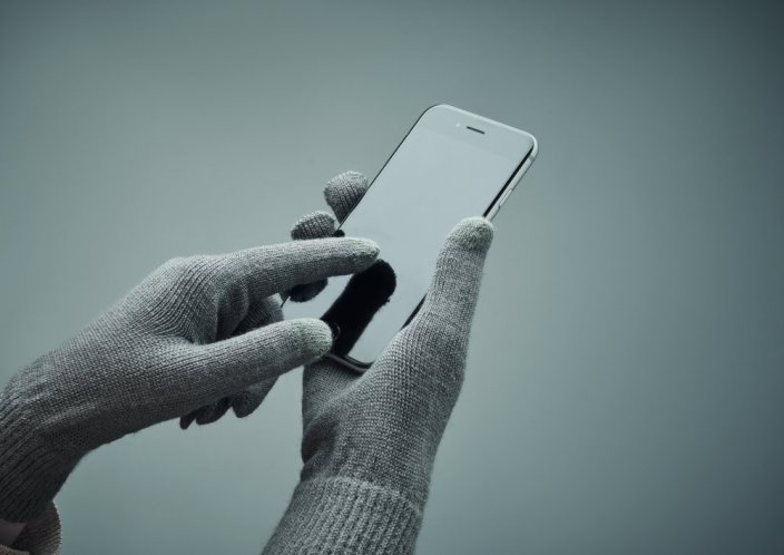 Pletené rukavice z RPET