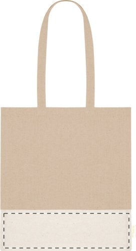 Skadi bavlněná nákupní taška - Umístění potisku: Zadní strana - horní část, Typ potisku: Transfer (max. 8 barev, 300 x 210mm), Počet barev potisku: 4 barvy, Počet kusů: 400