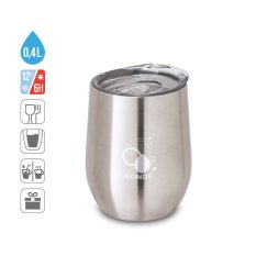 RONDE. Cestovný pohár z nehrdzavejúcej ocele 400 ml