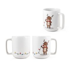 REINDEER. Hrnek s vánočním potiskem 330 ml